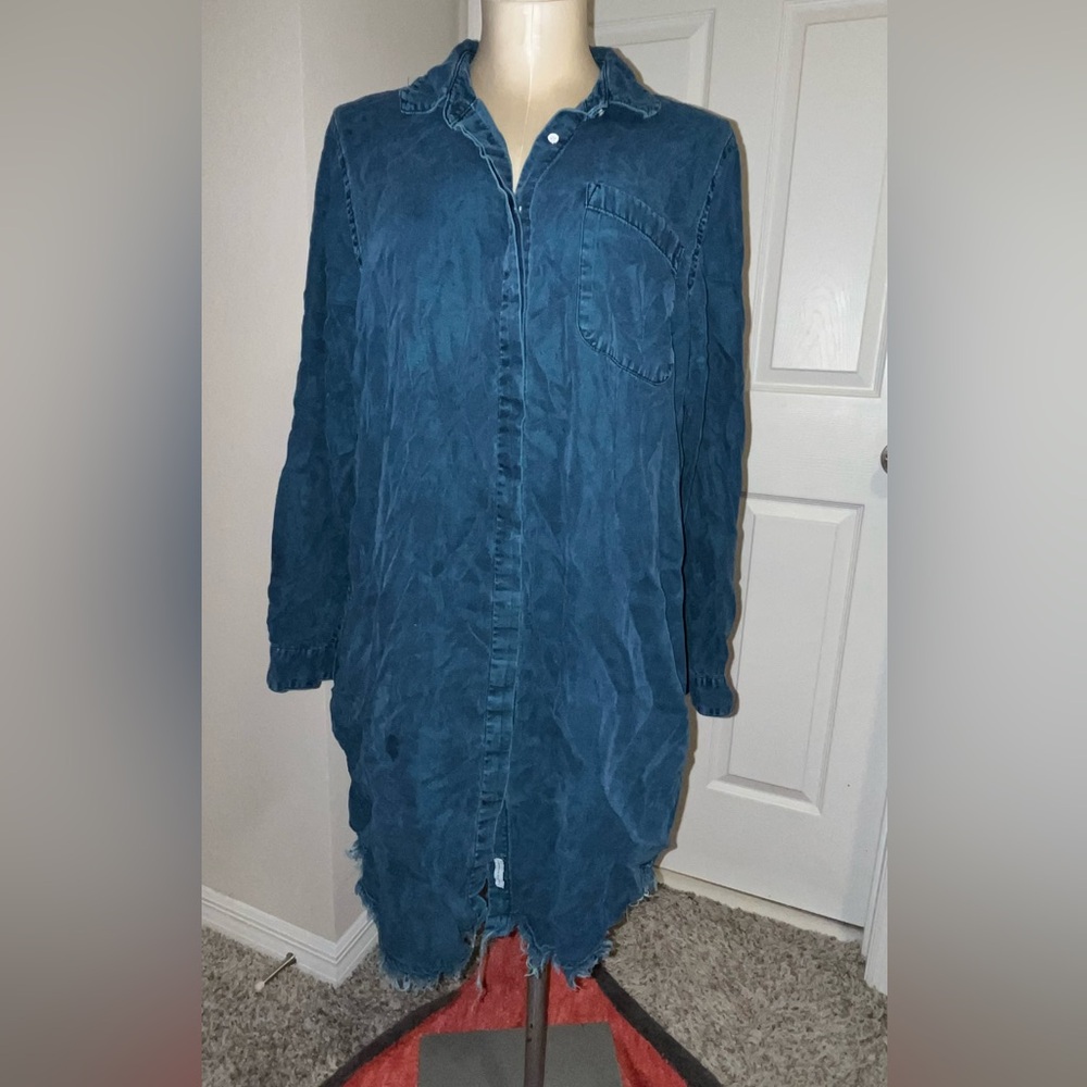 The blue shirt shop Long Sleeve Denim Dress